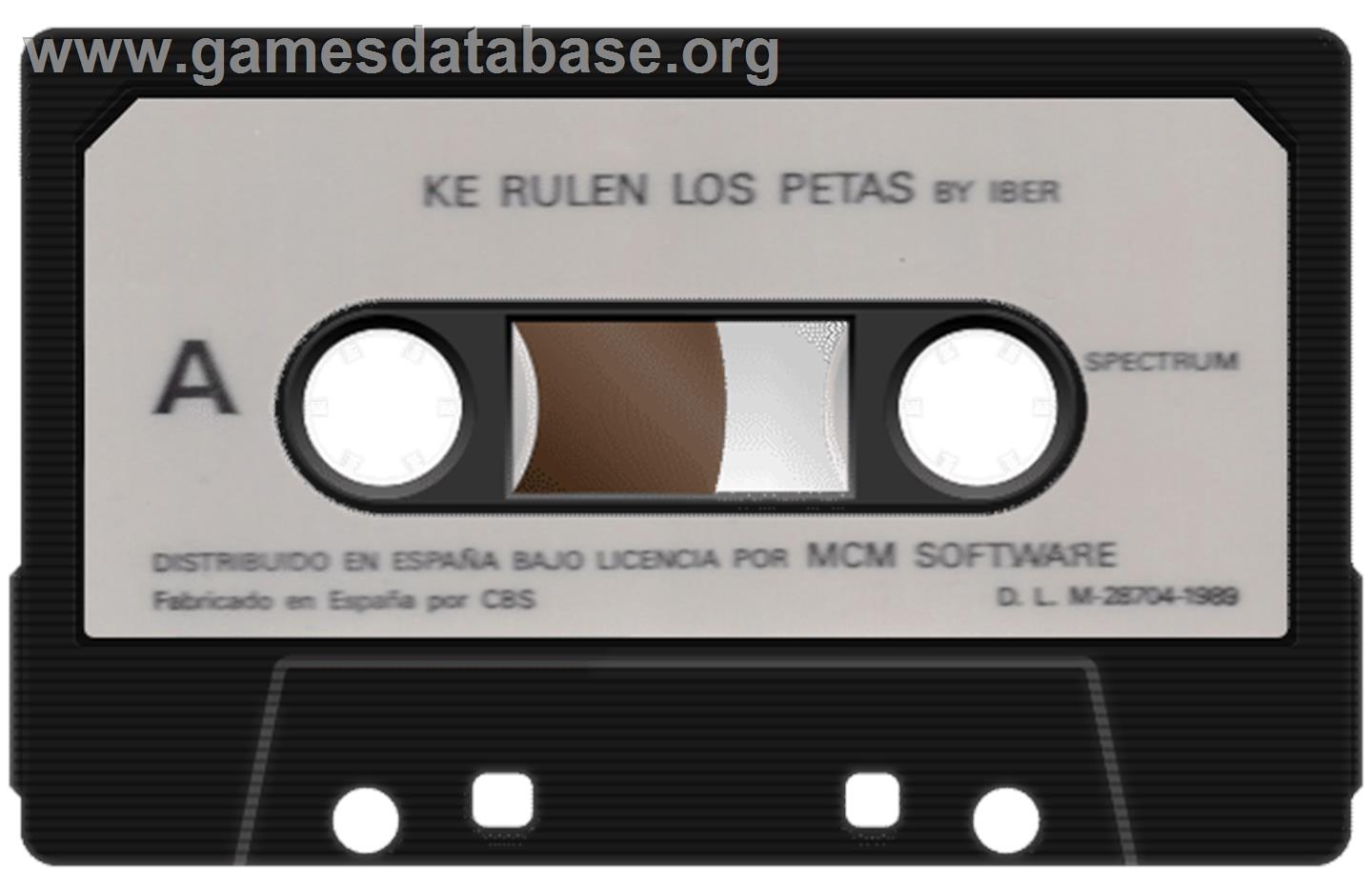 Ke Rulen Los Petas - Sinclair ZX Spectrum - Artwork - Cartridge